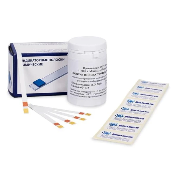Индикаторные полоски - ДХЦ - на хлорные таблетки, 100шт.