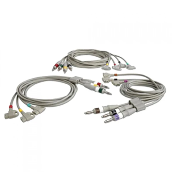 КОМПЛЕКТ ЭКГ КАБЕЛЕЙ НА 10 ОТВЕДЕНИЙ ДЛЯ ЭЛЕКТРОКАРДИОГРАФОВ PHILIPS PAGEWRITER для модуля интерфейса пациента (1 уп. - 2 шт.)